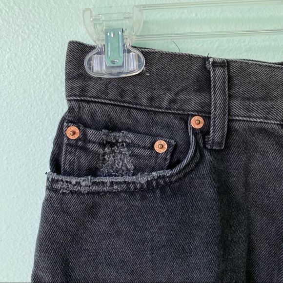 BDG Black Denim Distressed Short - Picture 2 of 5